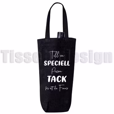 Vinpåse / Flaskpåse Med Tryck - Till En Speciell Person Tack För Att  Du Finns