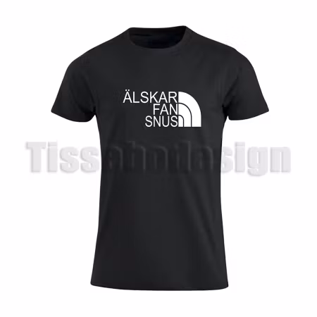 T-shirt – Älskar fan snus – humor med svensk vardagskänsla