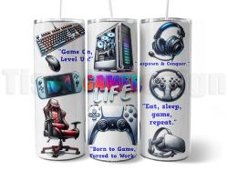 Tumbler Gamer Life – 20 oz (ca 600 ml)