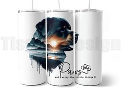 20 oz Tumbler - Termomugg Med Tryck - Rottweiler Motiv 2