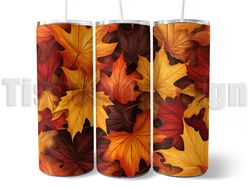 20 oz Tumbler - Termomugg Med Tryck - Höstlövsmotiv
