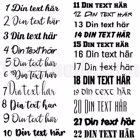 Personligt frostat snapsglas med egen text