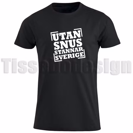 T-shirt Med Tryck Utan Snus Stannar Sverige