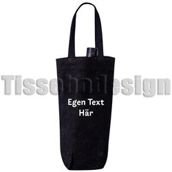 Vinpåse / Flaskpåse Med Tryck - Egen Text Här
