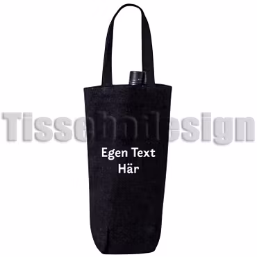 Vinpåse / Flaskpåse Med Tryck - Egen Text Här