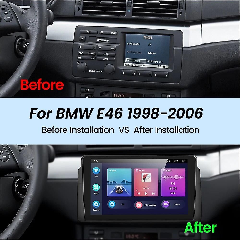 9"android 12, bilstereo BMW 3 serie E46,M3,Rover 75,  MG ZT(1998--2006) gps wifi carplay android auto blåtand rds Dsp RAM:8GB,ROM:128GB  4G LTE