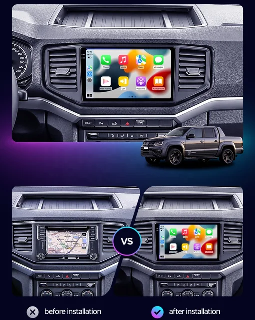9"android 12, bilstereo vw Amarok  (2017---2021) gps wifi carplay android auto blåtand rds Dsp RAM:6GB, ROM:128GB 4G LTE