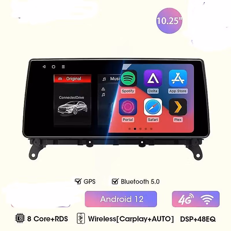10,25" android 12 original bilstereo BMW X3/X4 F25/F26 2014---2016 NBT system,gps  wifi carplay android auto blåtand rds Dsp RAM:4GB ROM: 64GB 4G