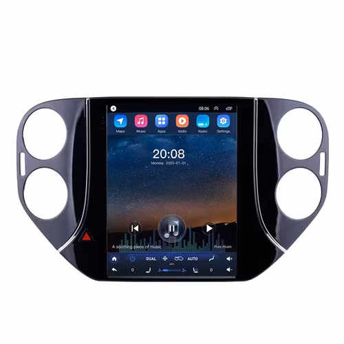 9.7"android 12 bilstereo  vw Tiguan (2010--2016) GPS  carplay android auto dsp wifi RAM : 8GB, ROM : 128GB,4G LTE