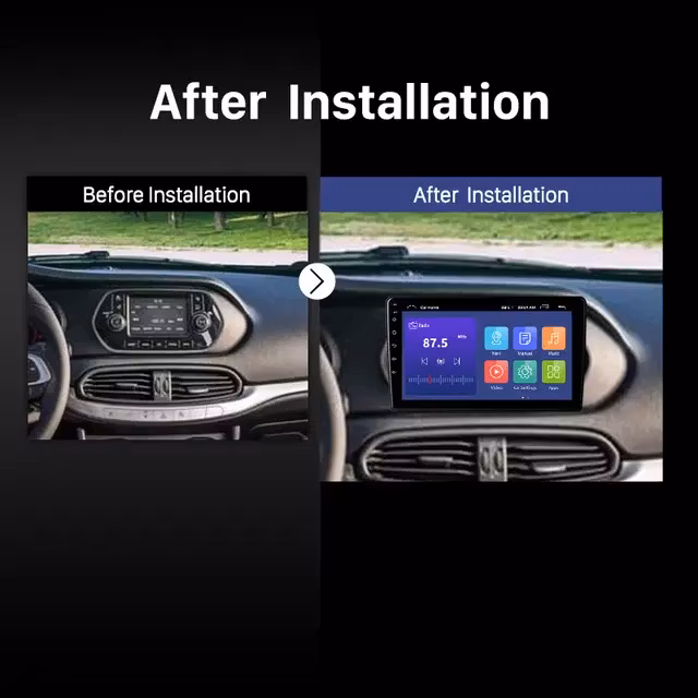 9" android 12 bilstereo  Fiat Tipo (2015--2020) gps wifi carplay android auto blåtand rds Dsp RAM:8GB,  ROM: 128GB, 4G LTE