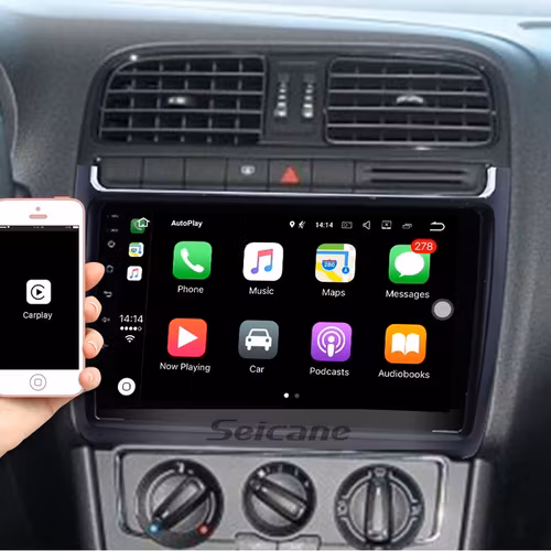9" android 13 bilstereo VW polo ( 2008--2020) gps wifi carplay android auto blåtand wifi  rds Dsp RAM:4GB,ROM: 64GB  4G  LTE