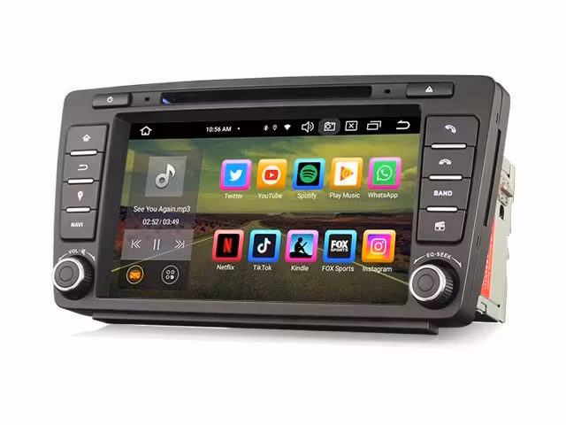 7" android 12 bilstereo dvd spelare  Skoda Octavia (2009~2013) Skoda Yeti (2008~2014) gps wifi carplay android auto blåtand rds Dsp RAM:4GB,ROM: 64 GB, 4G