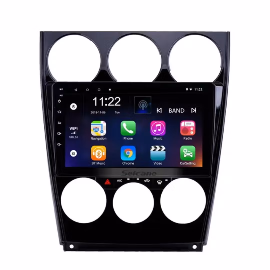 9"android 13 bilstereo  Mazda 6 ( 2003---2015) gps wifi carplay android auto blåtand rds Dsp RAM:2GB, ROM: 32GB, 4G LTE