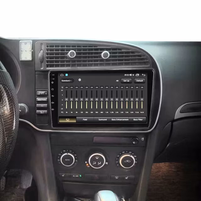 9" android 13, bilstereo Saab 9-3(2007---2014) gps wifi carplay android auto blåtand rds Dsp RAM: 3GB, ROM: 32GB,4G LTE