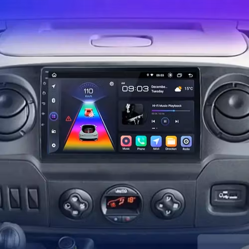 10.1" android 14 bilstereo  Opel Movano (2010--2020) gps wifi carplay android auto blåtand rds Dsp RAM:4GB, ROM:64GB, 4G LTE
