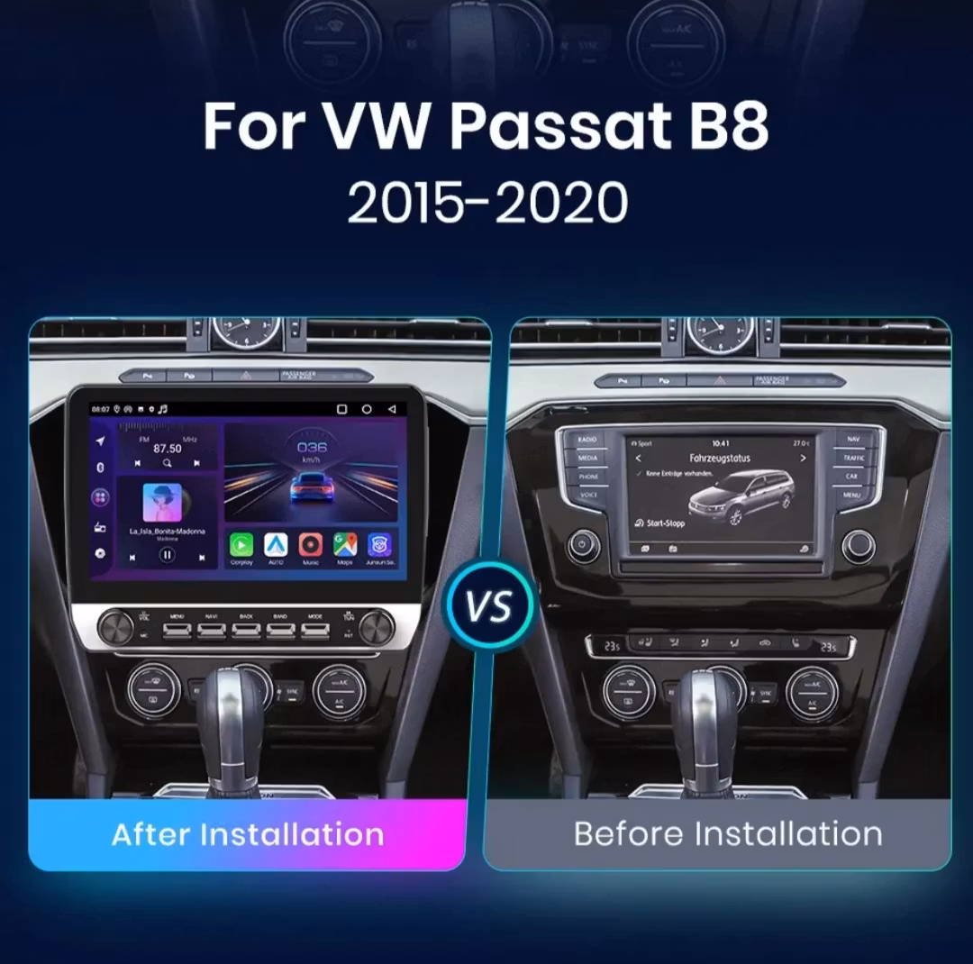 10.1" android13,bilstereo  vw Passat  B8 ( 2015--2020) gps wifi carplay android auto blåtand rds Dsp RAM:6GB,ROM: 128GB, 4G LTE