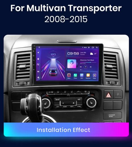 9"android 13, bilstereo VW T5 Transporter  Multivan ( 2008-2015) gps wifi carplay android auto blåtand rds Dsp RAM: 6GB  ROM: 128GB, 4G LTE