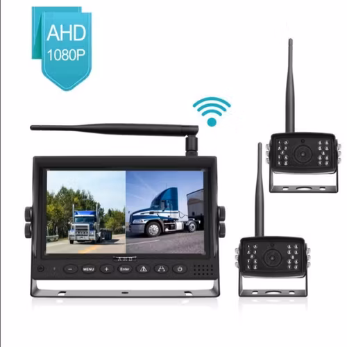 7" monitor Bus,Skåpbil, husbil wifi vattentät dual backkamera  system.