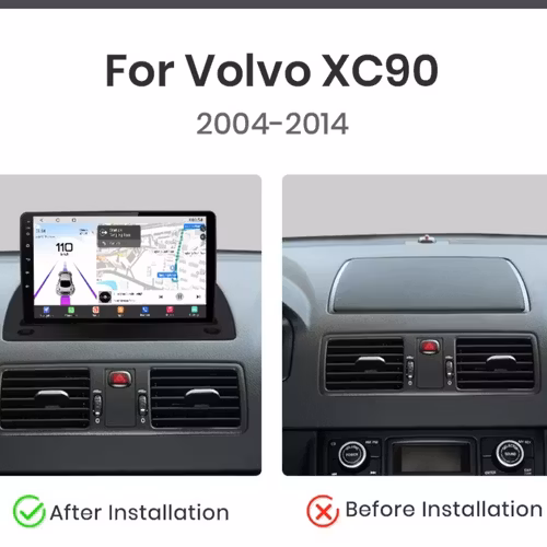 9,5"android 13, bil stereo Volvo  XC90(2004--2014) gps wifi carplay android auto blåtand rds Dsp RAM: 6GB, ROM:128GB, 4G LTE + gratis backkamera