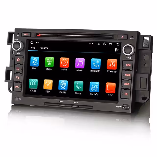 7" android 12, bilstereo med dvd spelare,     Fiat Qubo (2008-2016  )   gps wifi carplay android auto blåtand rds Dsp RAM:4GB, ROM: 64GB, 4G LTE