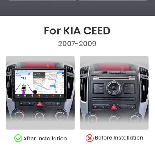 9"android 13, bilstereo kia Ceed  ( 2007--2009) gps wifi carplay android auto blåtand rds Dsp RAM:8GB, ROM:128GB,4G LTE