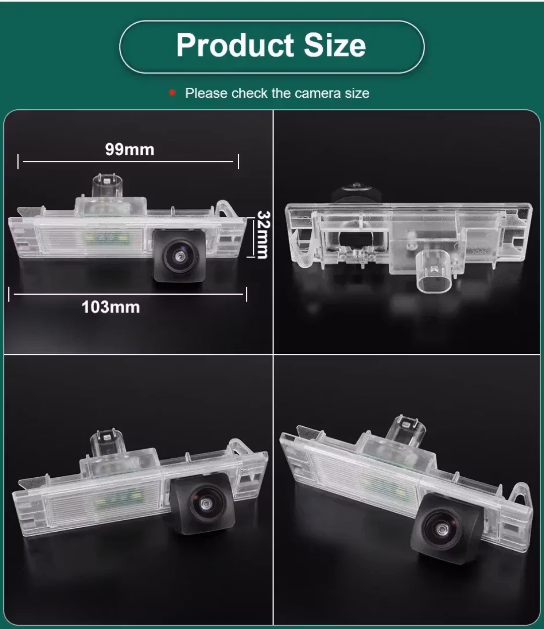170° Vattentät HD backkamera  För 2014-2019 BMW F20/F21 1-serie