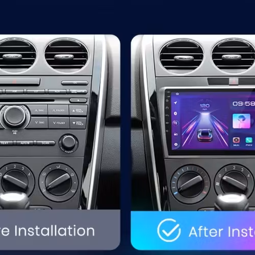 9"android 12, bilstereo  Mazda CX-7 ( 2008--2015) gps wifi carplay android auto blåtand rds Dsp RAM: 6GB, ROM:128GB,4G LTE