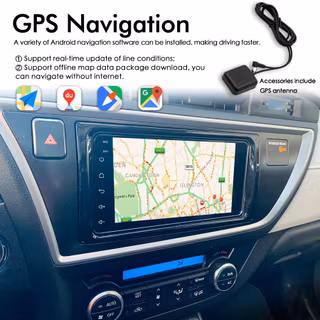 9"android 13. Bilstereo Toyota Auris ( 2013--2015) gps wifi carplay android auto blåtand rds Dsp RAM: 8GB, ROM: 128GB  4G LTE