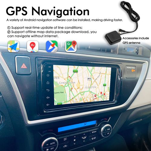 9"android 13. Bilstereo Toyota Auris ( 2013--2015) gps wifi carplay android auto blåtand rds Dsp RAM: 8GB, ROM: 128GB  4G LTE