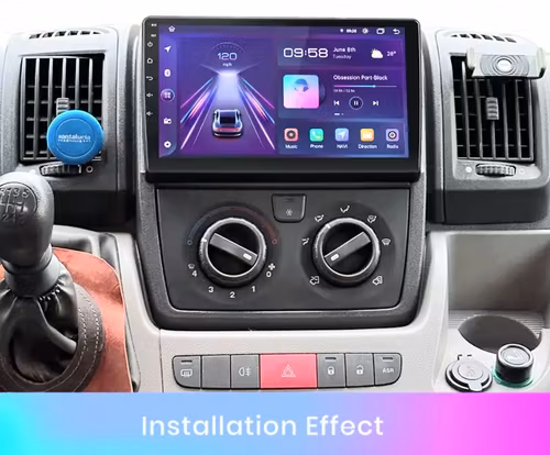 9"android 13. Bilstereo Fiat Ducato 3 (2011-2022 )gps wifi carplay android auto blåtand rds Dsp RAM:4GB. ROM: 64GB 4G LTE