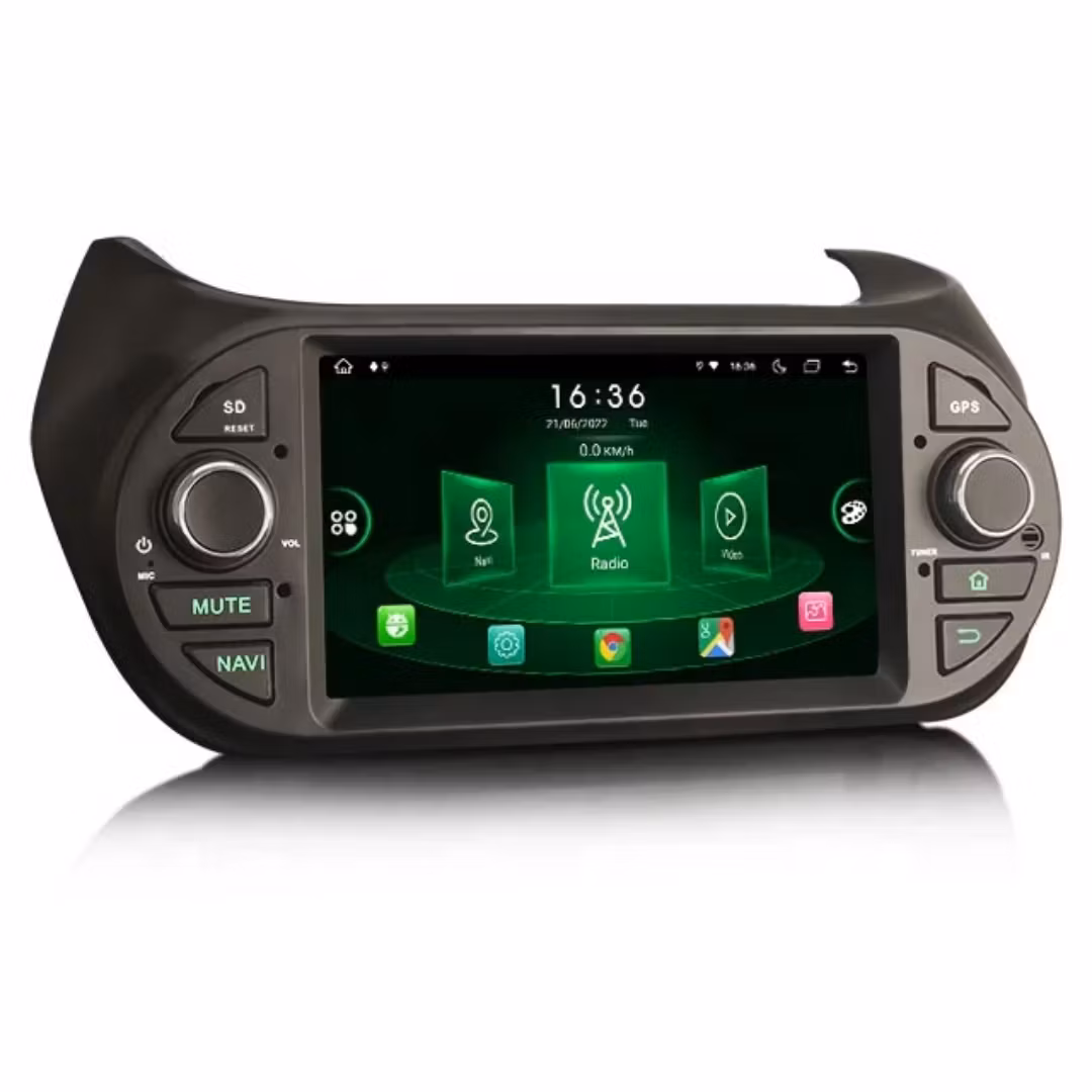 7"android 12,  Fiat Qubo( 2008---2016)   gps wifi carplay android auto blåtand rds Dsp RAM:4GB, ROM:64GB, 4G