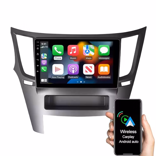 9"android 14 bilstereo  Subaru Outback  ( 2010--2016) gps wifi carplay android auto blåtand rds Dsp RAM:2GB,ROM: 64GB
