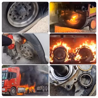 Trådlös termometer+4 sensorer för hjulnavtemperaturövervakning för lastbil, släpvagn,