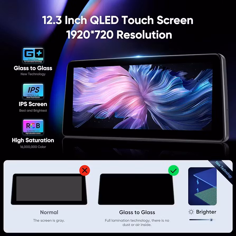 12.3 " android 12 bilstereo  BMW X5 E70 X6 E71 (2007-2010 ) CCC system   gps wifi carplay android auto  dsp RAM: 8GB, ROM: 128GB, 4G LTE