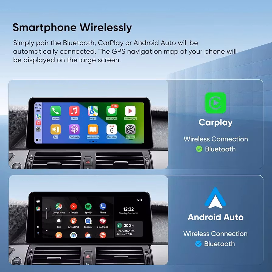 12.3 " android 12 bilstereo  BMW X5 E70 X6 E71 (2007-2010 ) CCC system   gps wifi carplay android auto  dsp RAM: 8GB, ROM: 128GB, 4G LTE