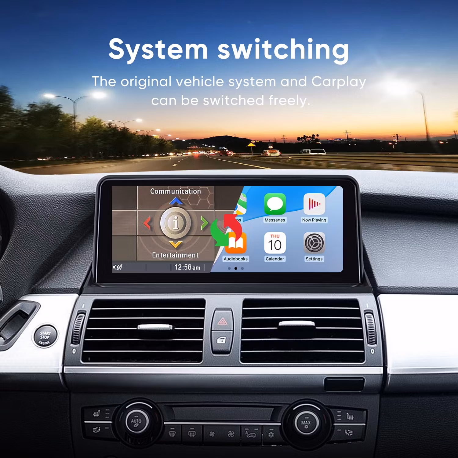 10,25 " android 13 bilstereo  BMW X5 E70 X6 E71 (2007-2010 ) CCC system   gps wifi carplay android auto  dsp RAM: 4GB, ROM: 64GB, 4G LTE