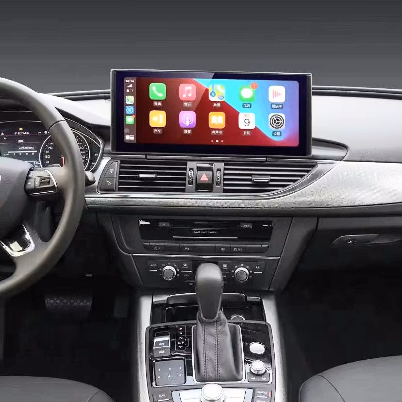 10.25" android 13, bilstereo Audi A6 (2012--2018) gps wifi carplay android auto blåtand rds Dsp RAM:8GB,ROM:128GB,4G LTE