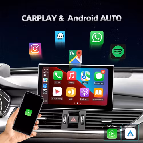 9"android 13 bilstereo  Audi A6 ( 2012--2018) gps wifi carplay android auto blåtand rds Dsp RAM: 8GB, ROM:128GB, 4G LTE