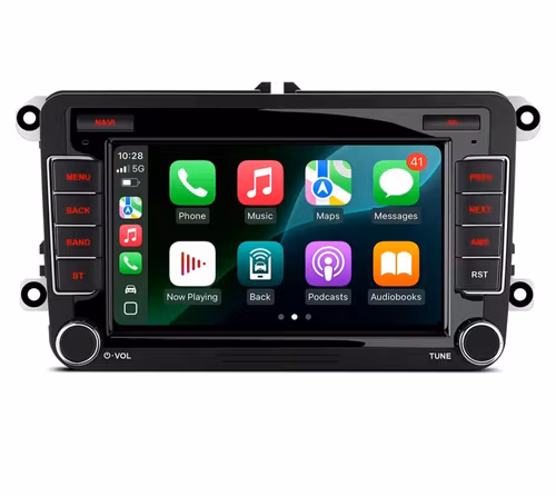 7" android 14 Bilstereo  Skoda  bilar ( 2006-- 2015) gps wifi carplay android auto blåtand rds Dsp RAM: 4GB, ROM: 64GB, 4G LTE