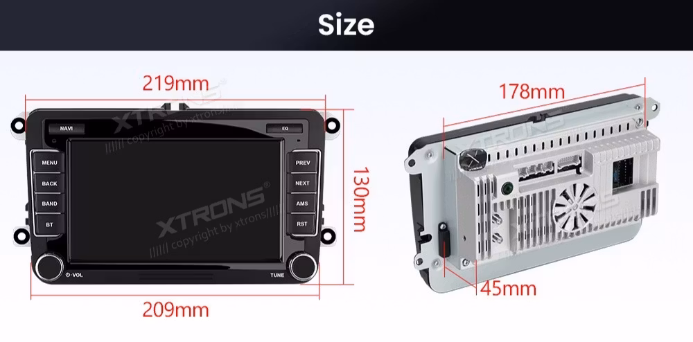 7" android 14 Bilstereo  Skoda  bilar ( 2006-- 2015) gps wifi carplay android auto blåtand rds Dsp RAM: 4GB, ROM: 64GB, 4G LTE