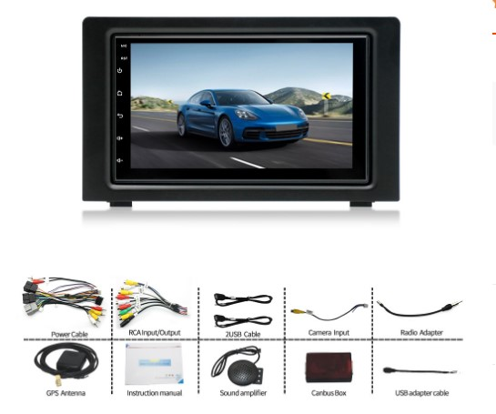 7"android 13 bilstereo  SAAB 9-3 (2007----2014) GPS WIFI carplay android auto blåtand rds Dsp RAM: 2GB , ROM:32GB