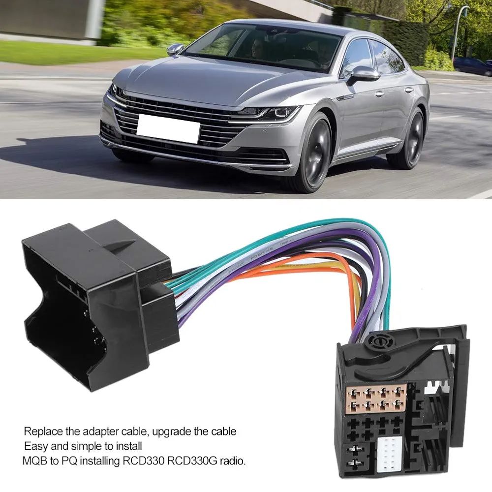Bil radio adapter omvandlare PQ till MQB RCD330 RCD330G överföringskabel