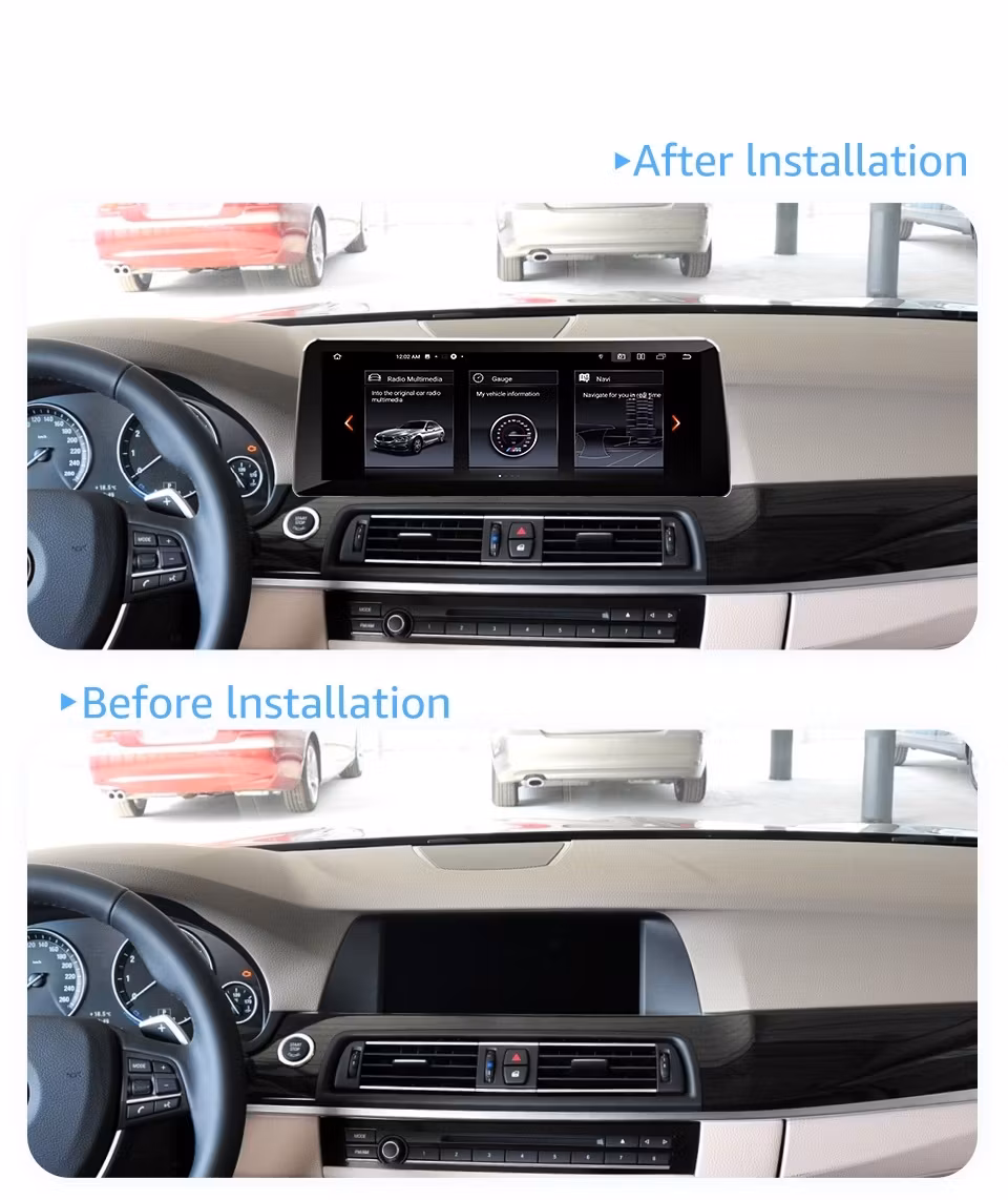 12.3" android 13 bilstereo BMW 5 Series F10/F11 (2013-2017)  NBT system  gps carplay android auto blåtand rds Dsp ROM: 256GB  ,RAM:8GB, 4G LTE