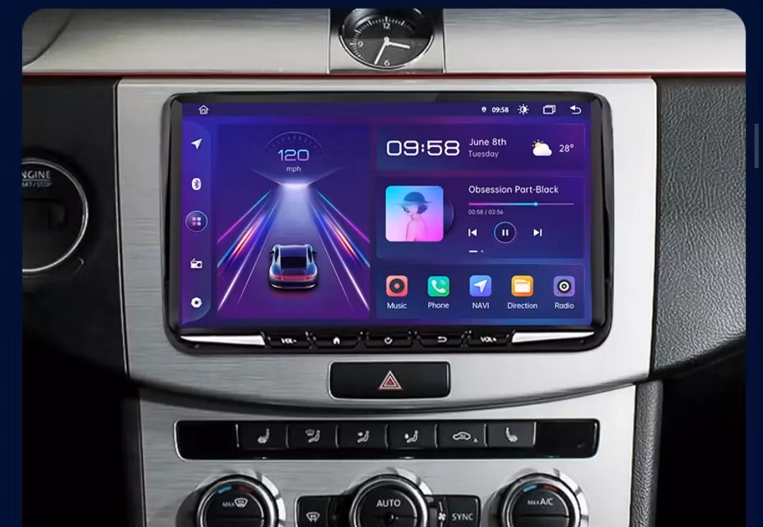 9"android 13,bilstereo Volkswagen VW Passat B6 B7 CC Tiguan Touran GOLF POLO(2005--2016) gps wifi  blåtand rds Dsp RAM: 8GB, ROM: 256GB, 4G LTE