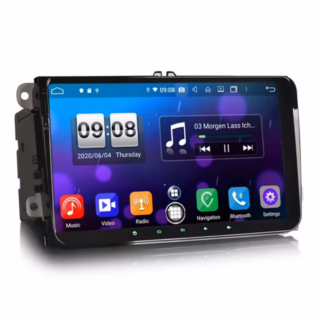 9"android 10, bilstereo Seat bilar( 2004--2014)  gps wifi carplay android auto blåtand rds Dsp RAM: 4GB, ROM: 64GB, 4G LTE