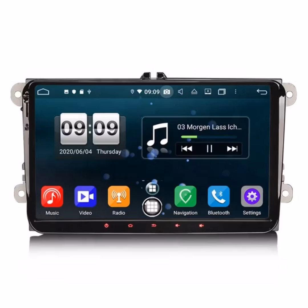 9"android 10, bilstereo Seat bilar( 2004--2014)  gps wifi carplay android auto blåtand rds Dsp RAM: 4GB, ROM: 64GB, 4G LTE