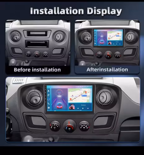 10,1" android 12 bilstereo  Renault Master ( 2010 --2021) gps wifi carplay android auto blåtand rds Dsp RAM: 6GB  ROM: 128GB, 4G LTE