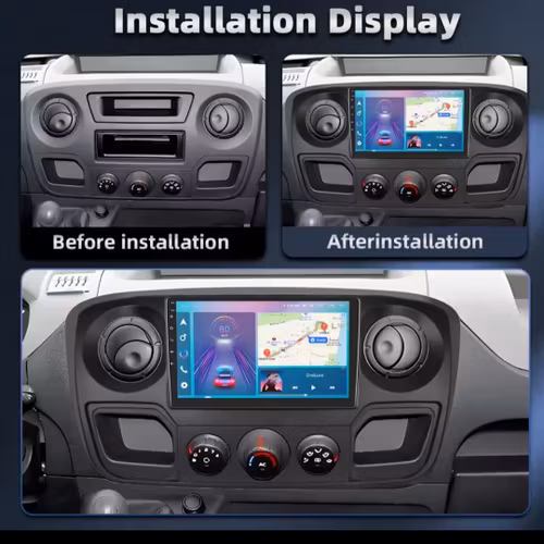 10,1" android 12 bilstereo  Renault Master ( 2010 --2021) gps wifi carplay android auto blåtand rds Dsp RAM: 6GB  ROM: 128GB, 4G LTE