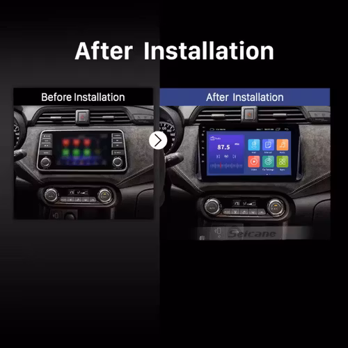 9"android 13, bilstereo Nissan Micra  ( 2017-2020) gps wifi carplay android auto blåtand rds Dsp RAM: 4GB, ROM 64GB,4G