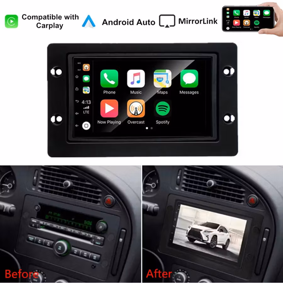 7"android 14,0  bilstereo  SAAB 9-5 (2005--2011) GPS WIFI carplay android auto blåtand rds Dsp ROM: 256GB RAM:8GB ,4G LTE +GRATIS BACKKAMERA